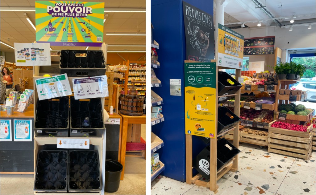 Points de collecte avec casiers en magasin